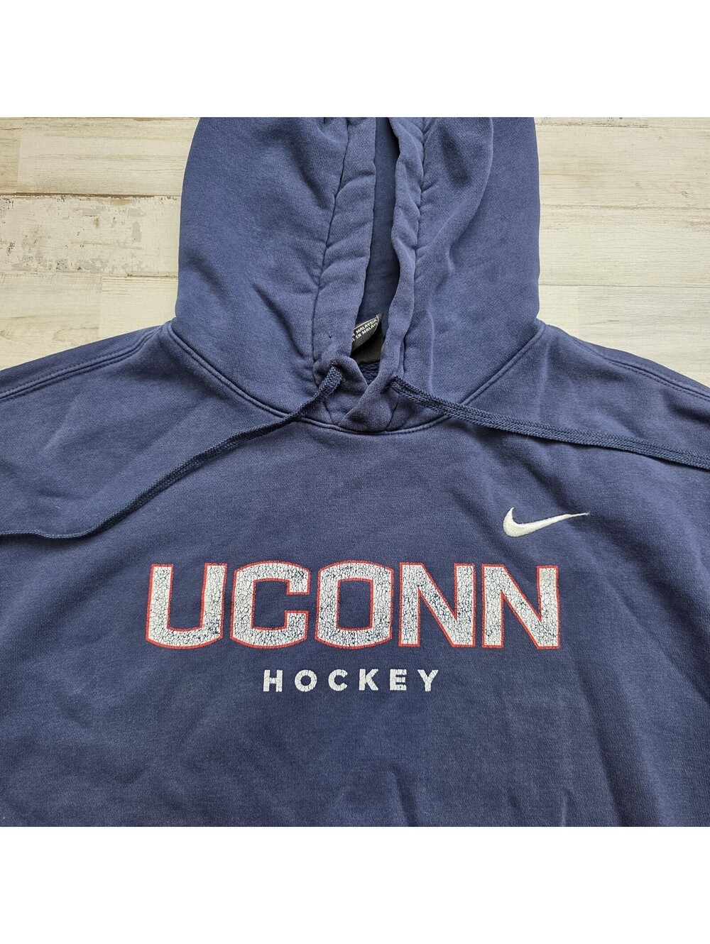Nike UCONN Huskies Hockey Hoodie Sweatshirt Adult MED Cotton Blend - Blue - Picture 2 of 6